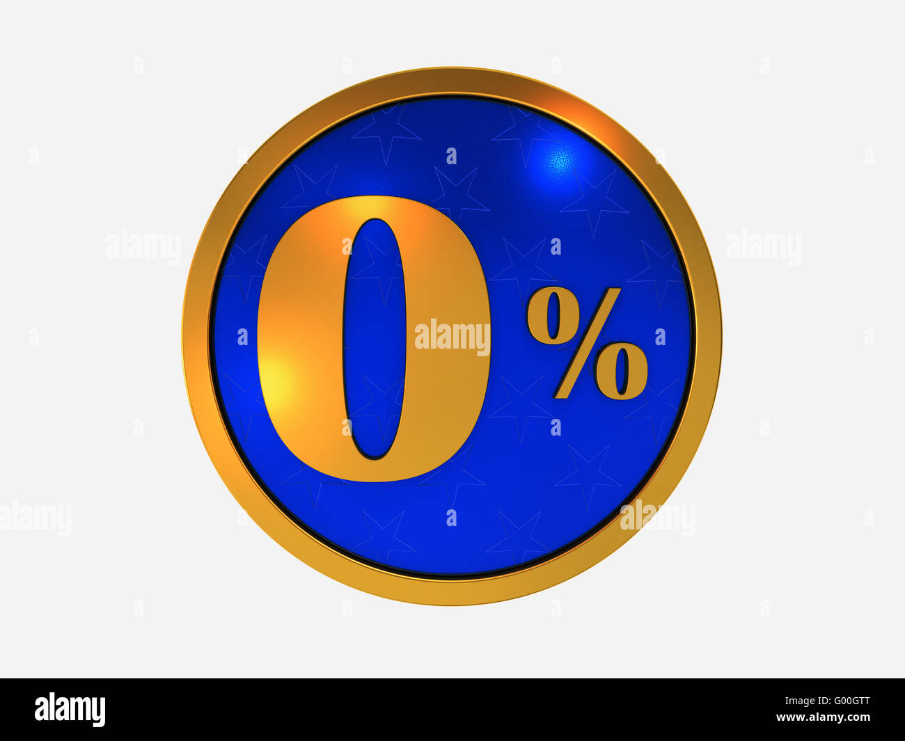 Le bouton 0-Prozent Banque D'Images