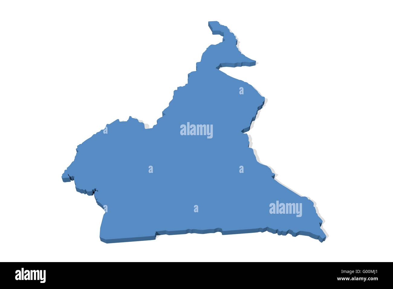 Carte du Cameroun Banque D'Images