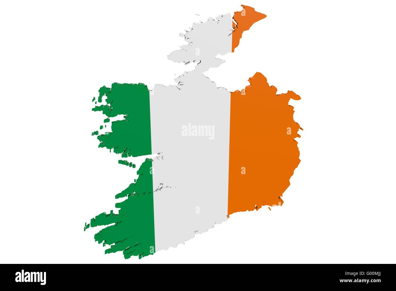 Carte drapeau irlandais Banque D'Images