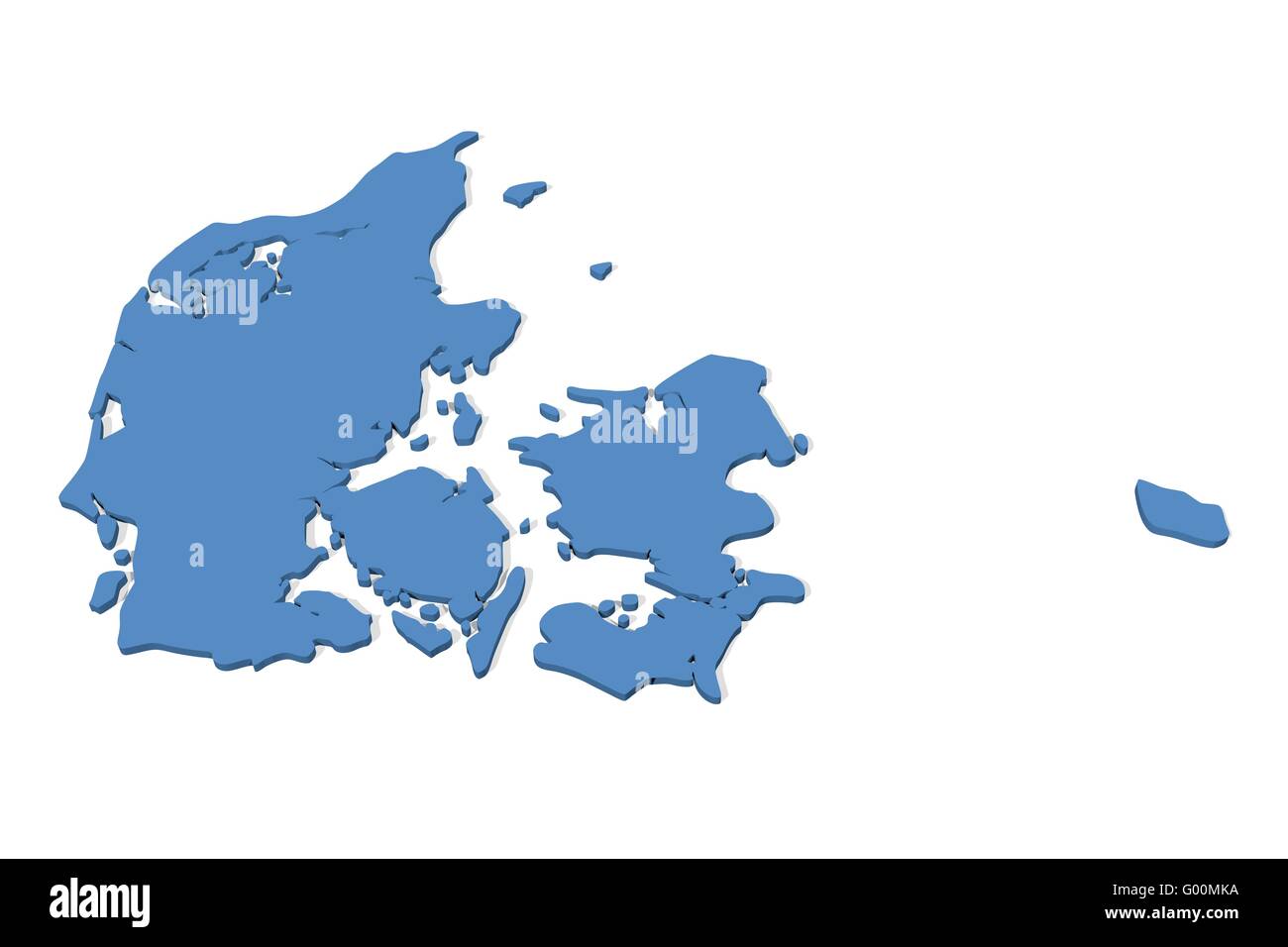 Carte de Danemark Banque D'Images