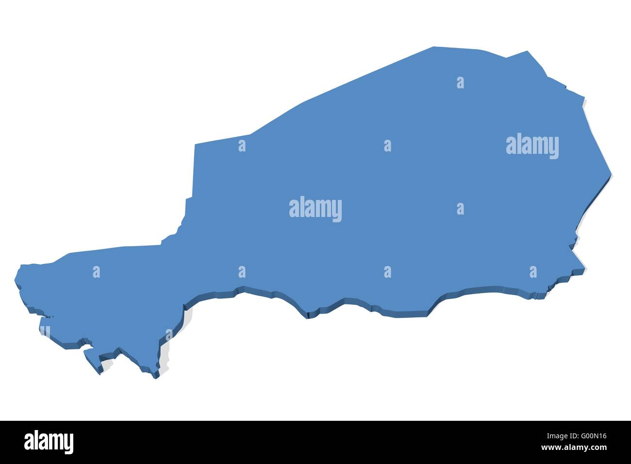 Carte du Niger Banque D'Images
