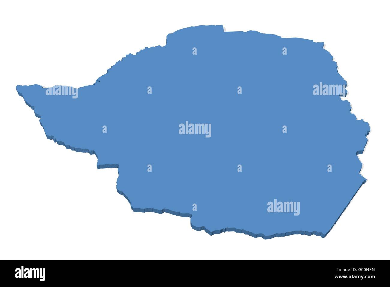 Carte du Zimbabwe Banque D'Images