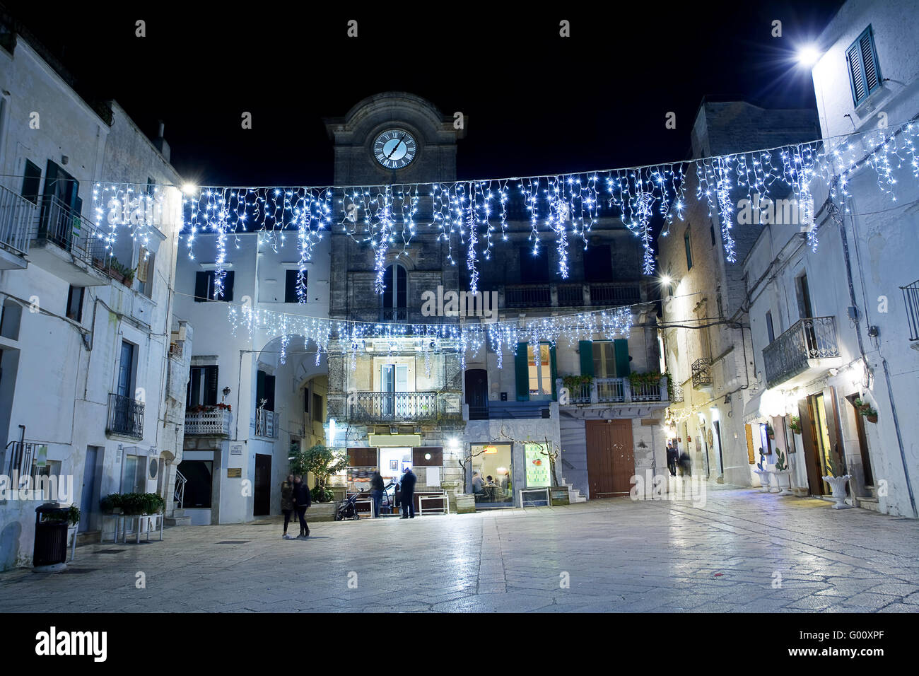 Cisternino en hiver pendant les vacances de Noël en fête Banque D'Images