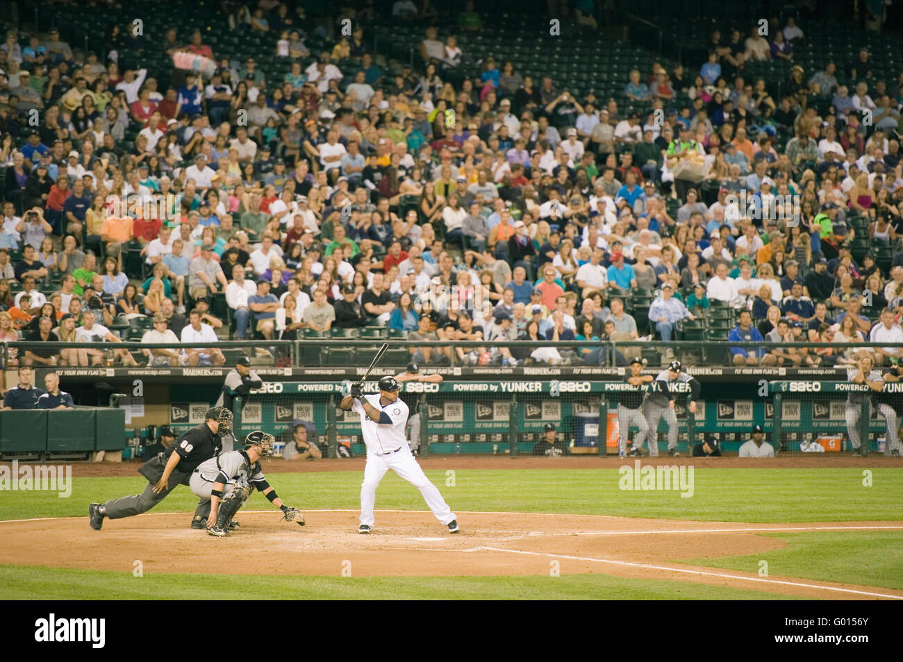 Wily Mo Pena, # 29 Champ gauche, Mariners de Seattle, l'ouatine, Safeco Field, Seattle, WA Août 2011 Banque D'Images