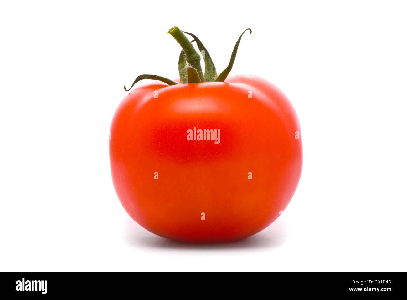 La tomate fraîche. Studio Macro isolé sur blanc. Banque D'Images