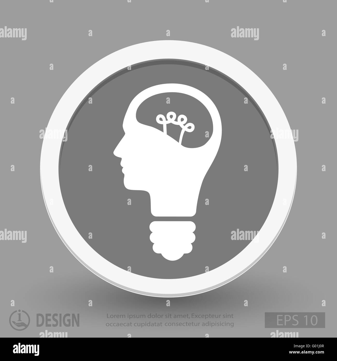 Le pictogramme du concept d'ampoule Illustration de Vecteur