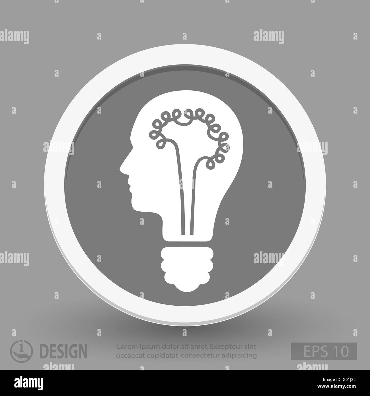 Le pictogramme du concept d'ampoule Illustration de Vecteur