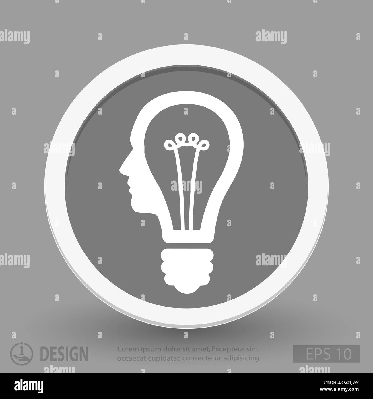 Le pictogramme du concept d'ampoule Illustration de Vecteur