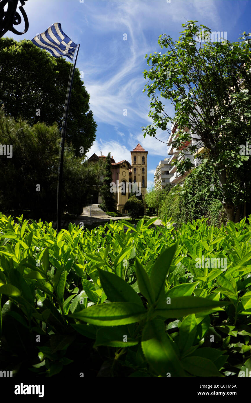 MIET Cultural Foundation a accueilli dans une villa du début du xxe siècle, la propriété de Donmeh Mehmet Effendi Kapandji ou Kapantzi. Thessalonique Banque D'Images