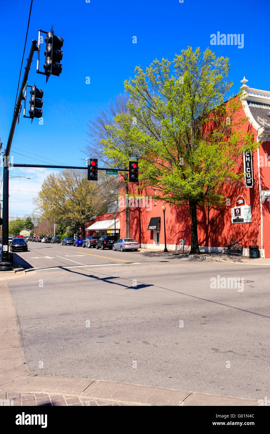 4e principale et au centre-ville de Franklin, Tennessee, quelque 21 kilomètres de Nashville Banque D'Images