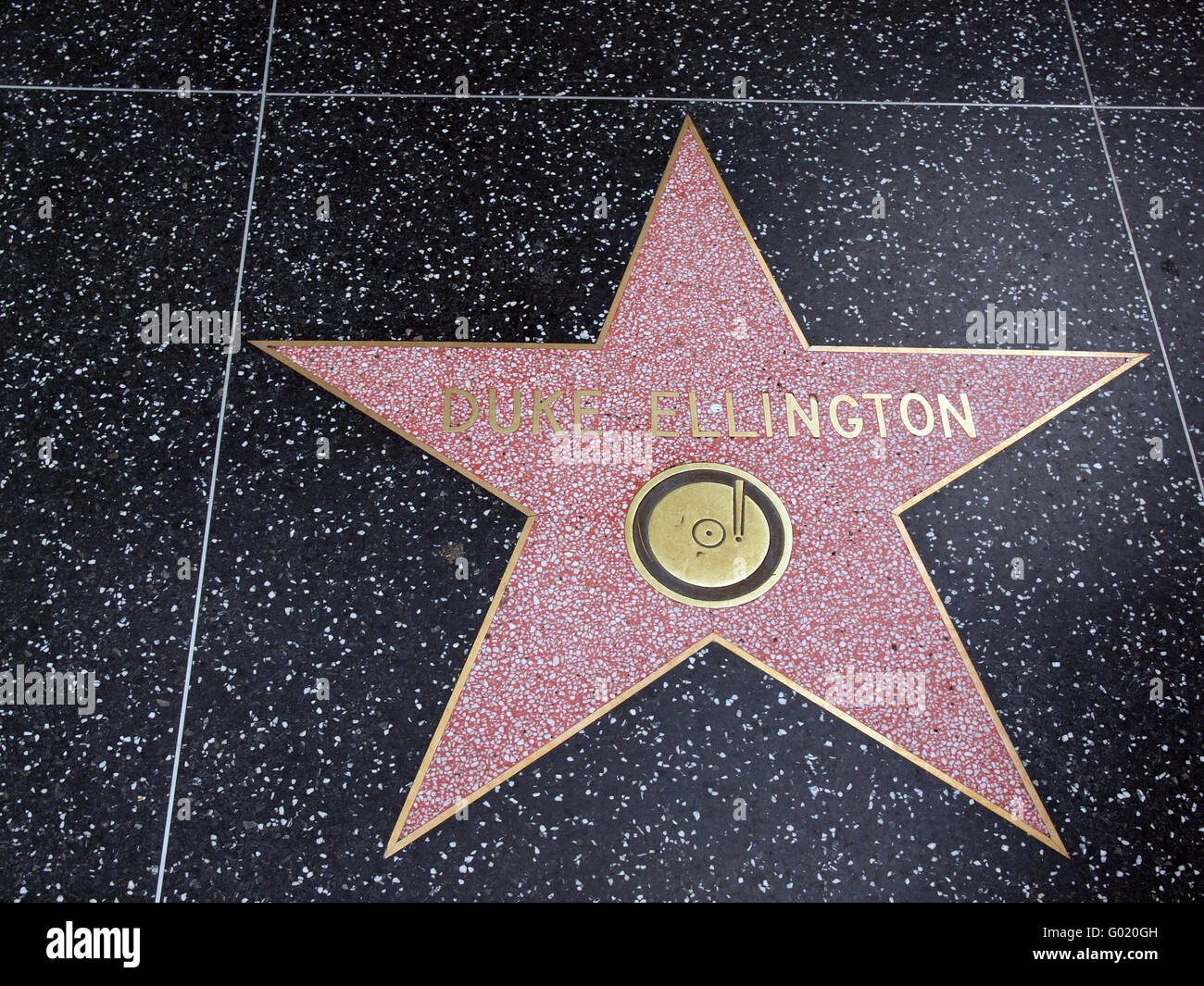 Duke Ellington Star Walk of Fame, Hollywood Banque D'Images