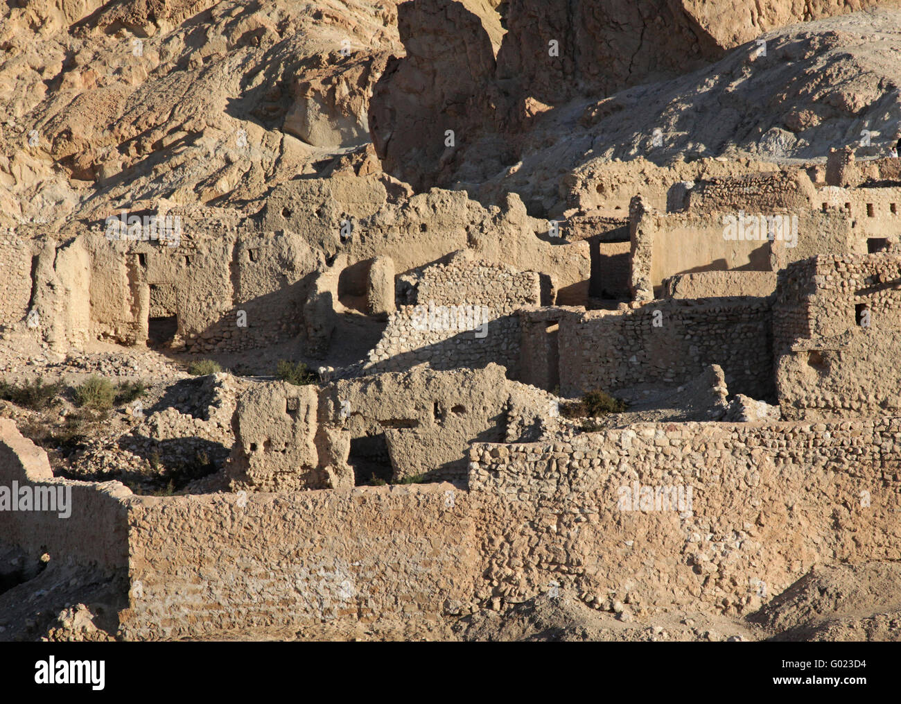 Ruines de l'oasis de montagne Chebika Banque D'Images