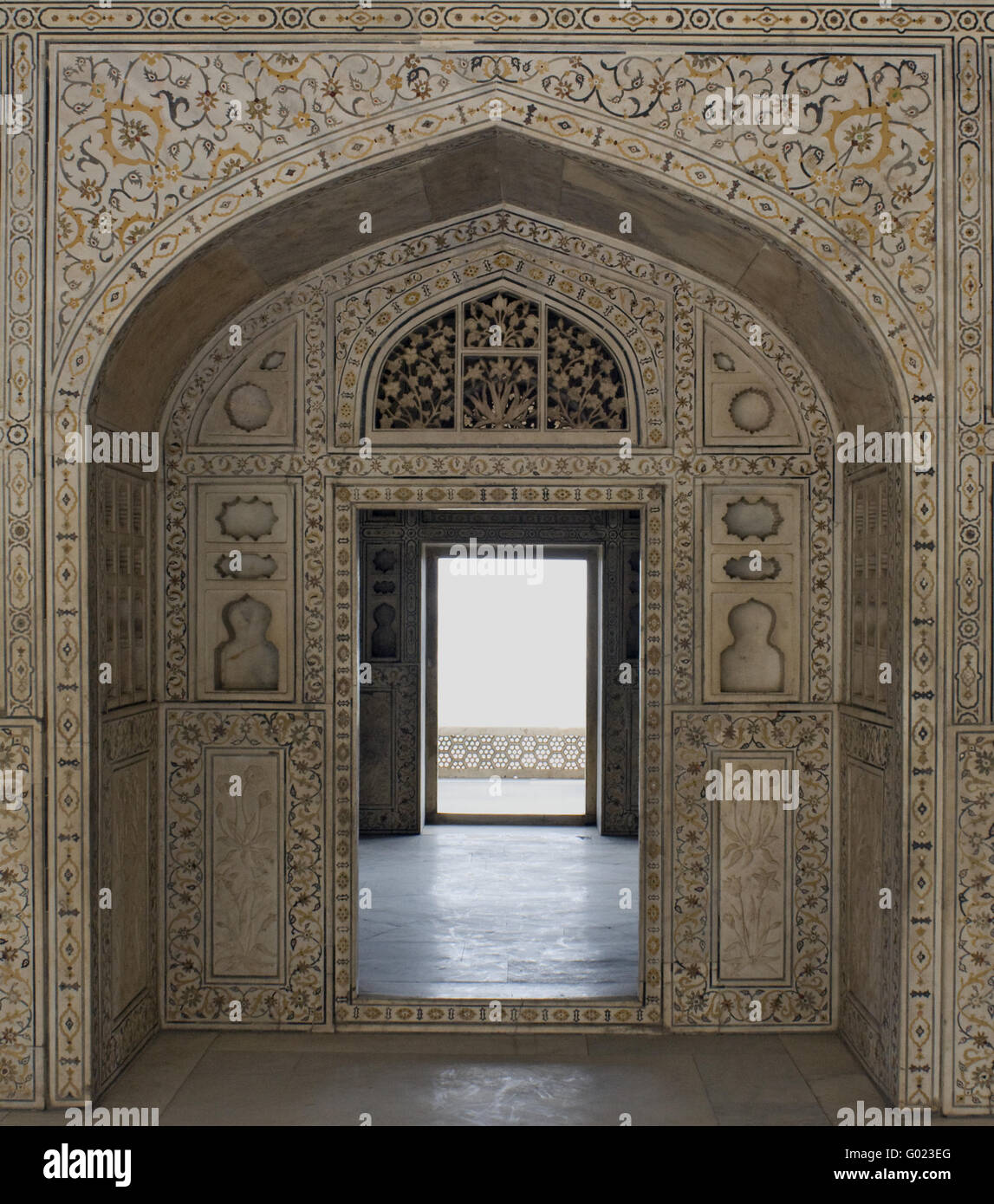 Musamman Burj à le Fort Rouge, Agra, Inde Banque D'Images