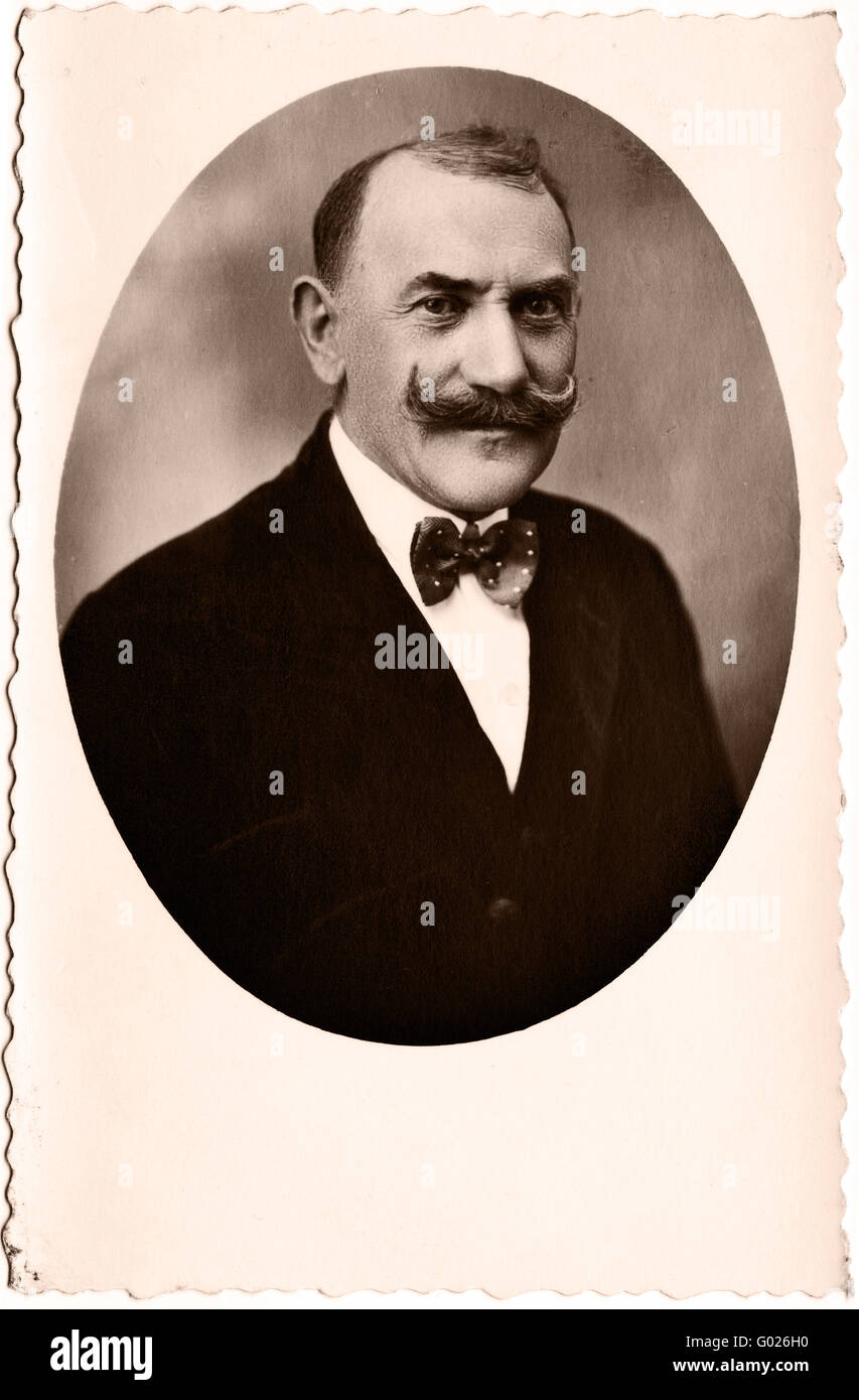 Portrait d'un homme, photographie, historique Banque D'Images