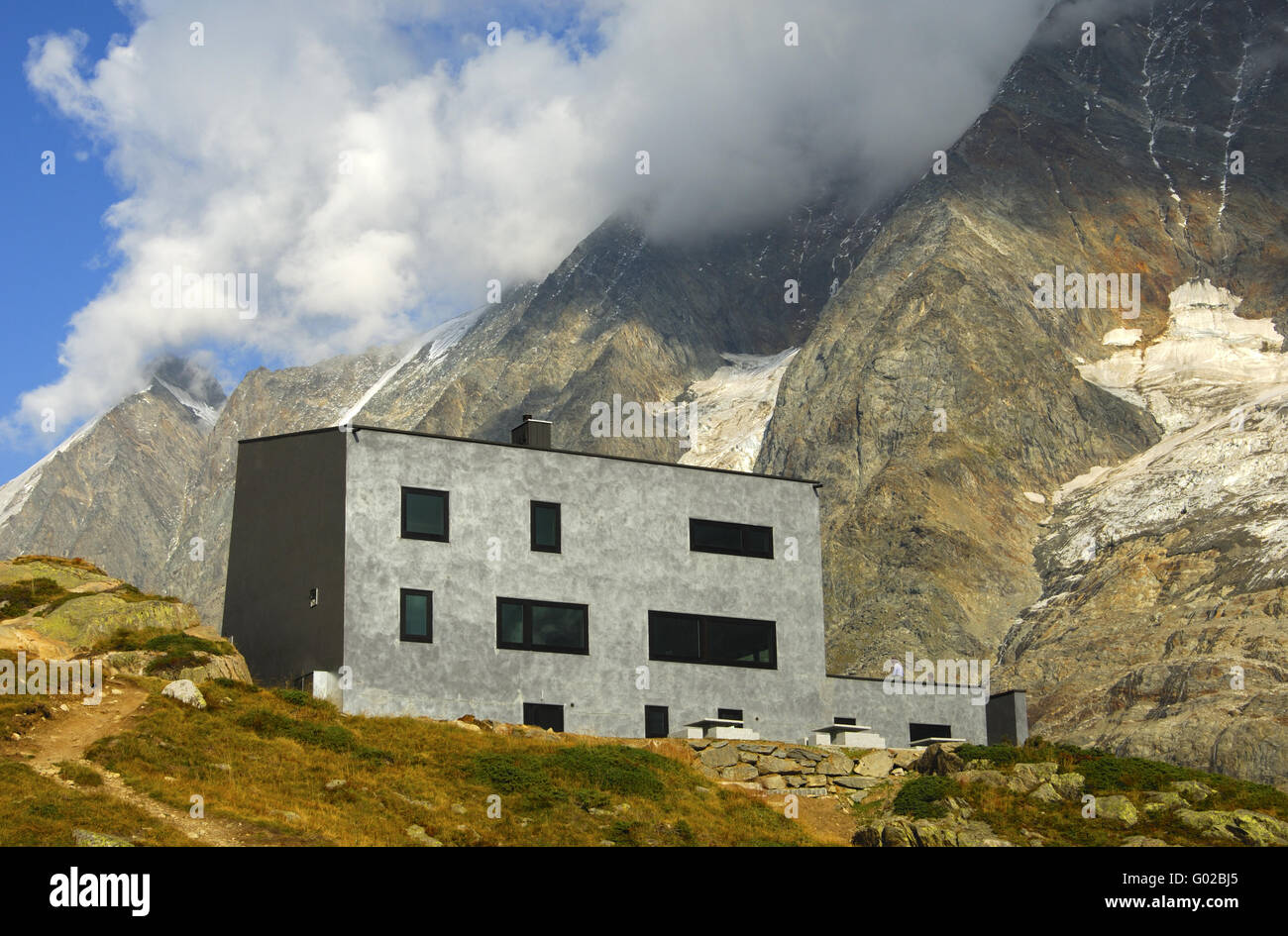 Refuge de montagne Anenhuette, Valais, Suisse Banque D'Images