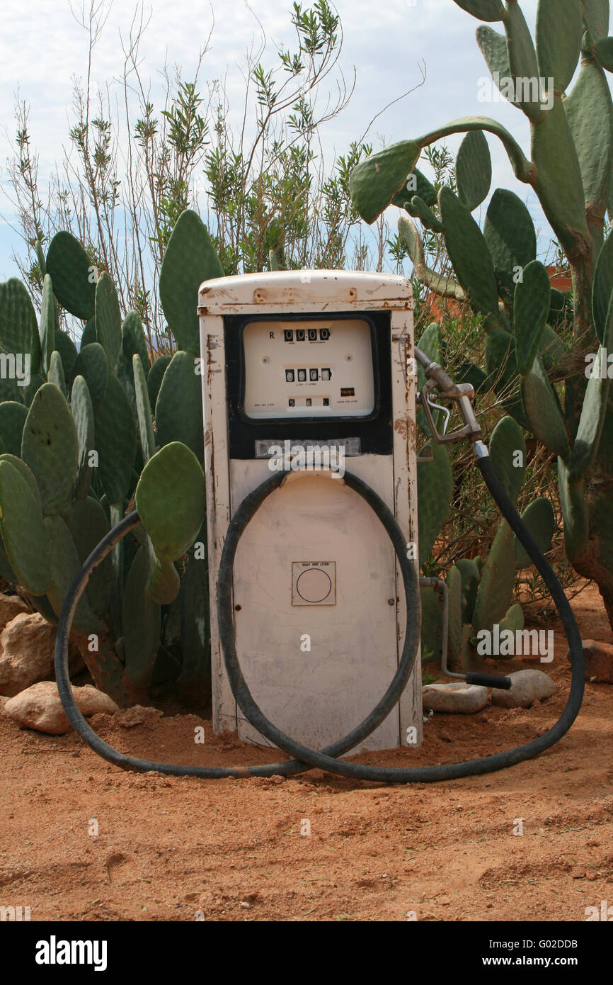 Pompe à essence 001. La Namibie Banque D'Images