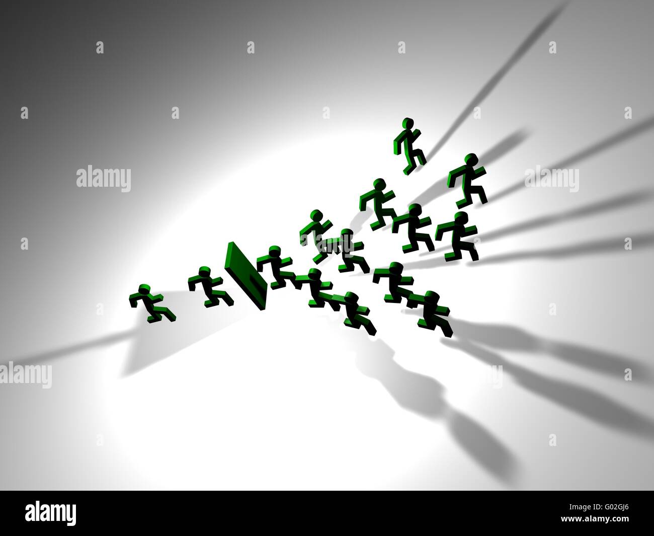 exodes massifs Banque D'Images