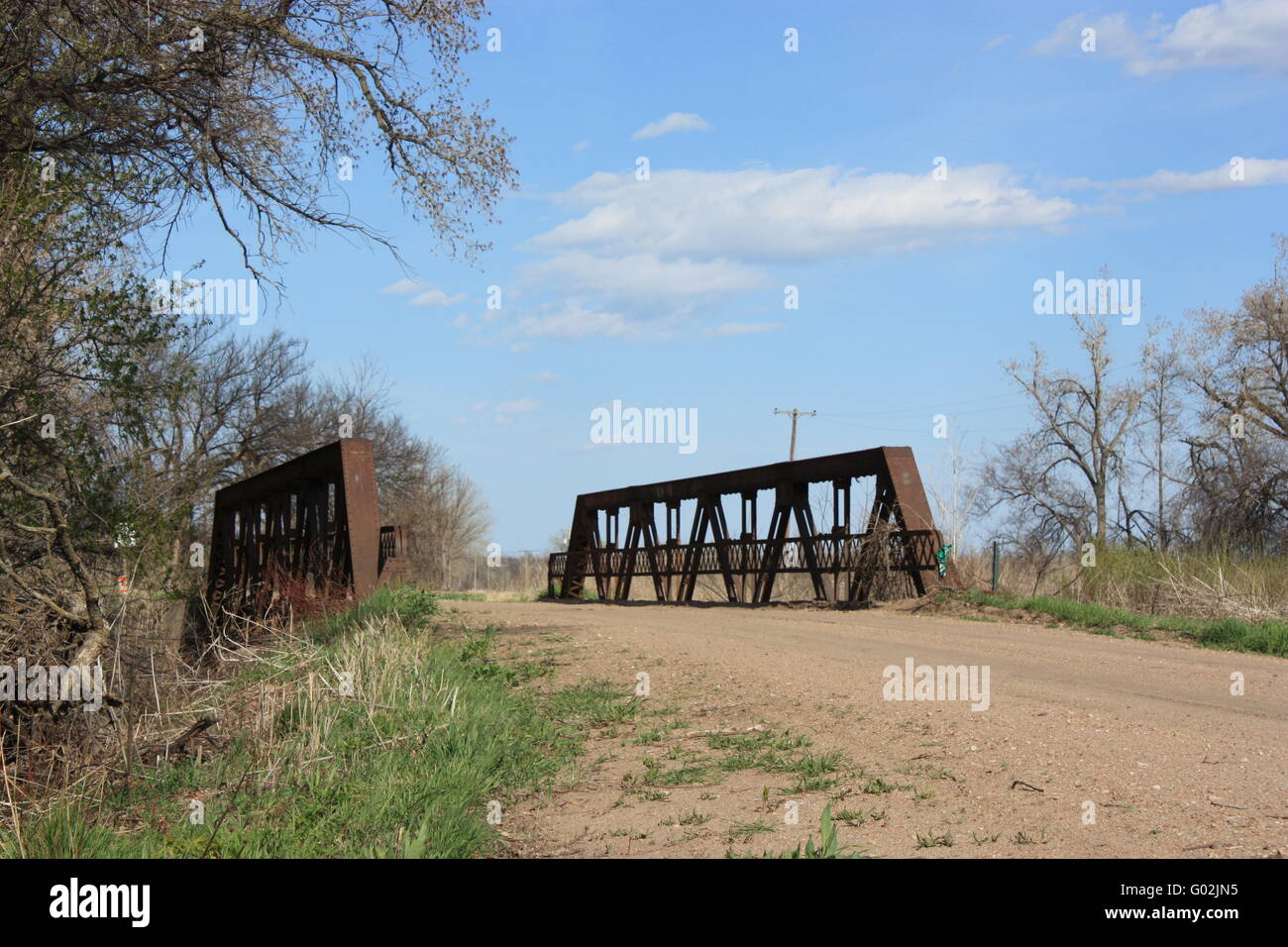 Pont Vieux Pays dans Kansas Banque D'Images