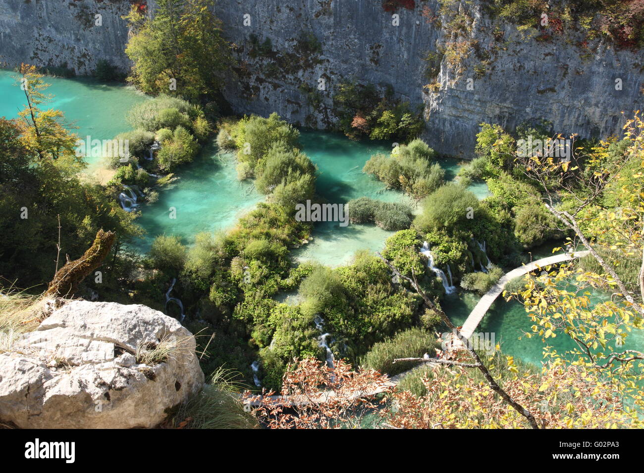 Les lacs de Plitvice Parc National Banque D'Images