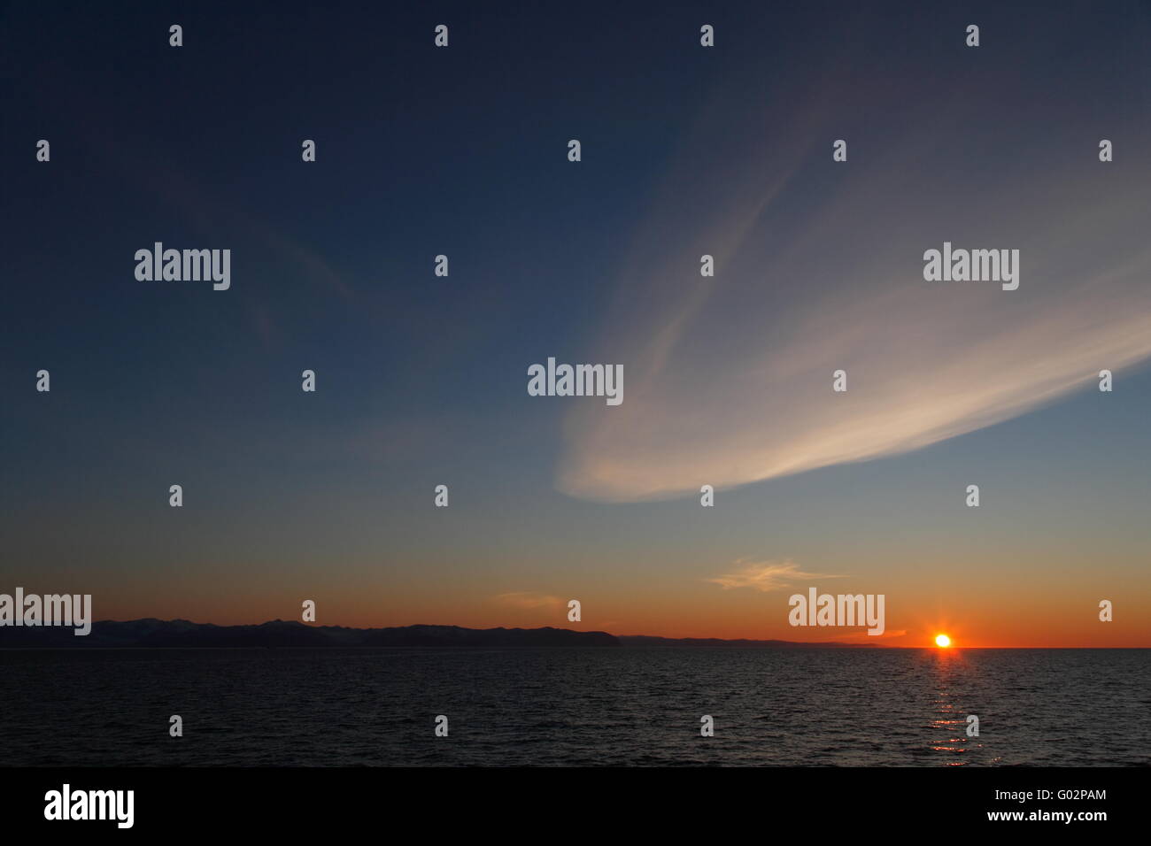 Coucher du soleil au Nunavut Canada Banque D'Images