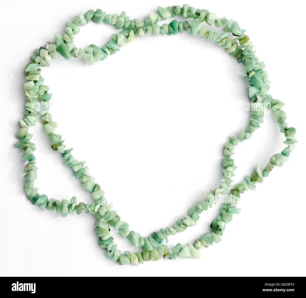 L'Amazonite collier de perles puce Banque D'Images