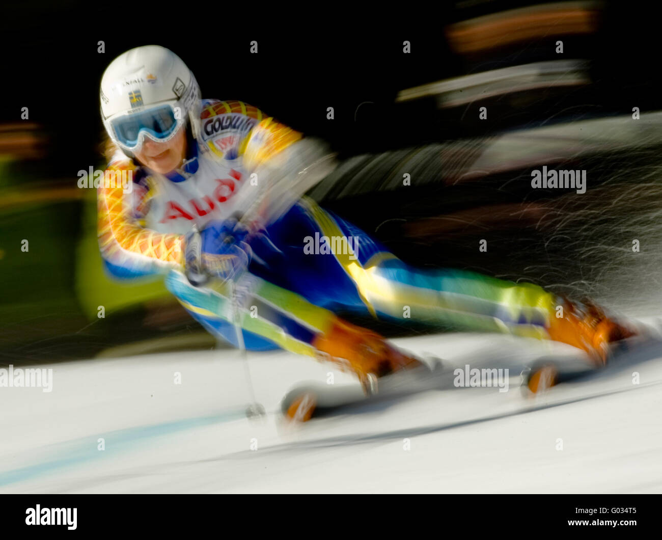 Les femmes Slalom géant Banque D'Images