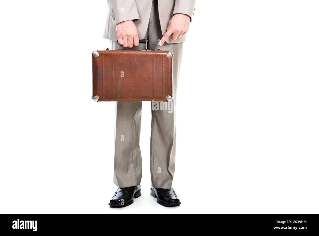 Fond blanc valise homme d'affaires Banque de photographies et d’images ...