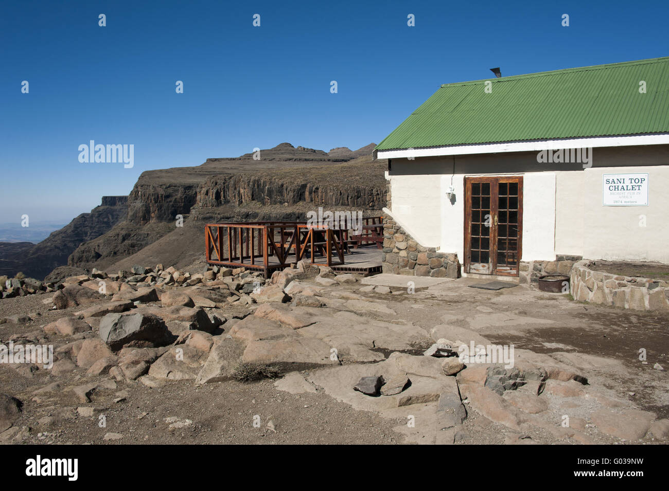 Pub, Sani Pass Banque D'Images