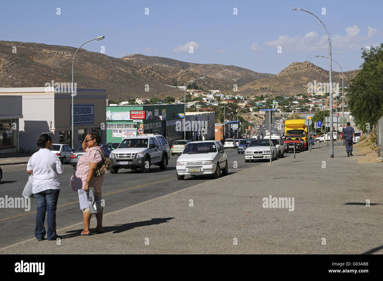 Scène de rue à Springbok,Afrique du Sud,Namaqualand Banque D'Images