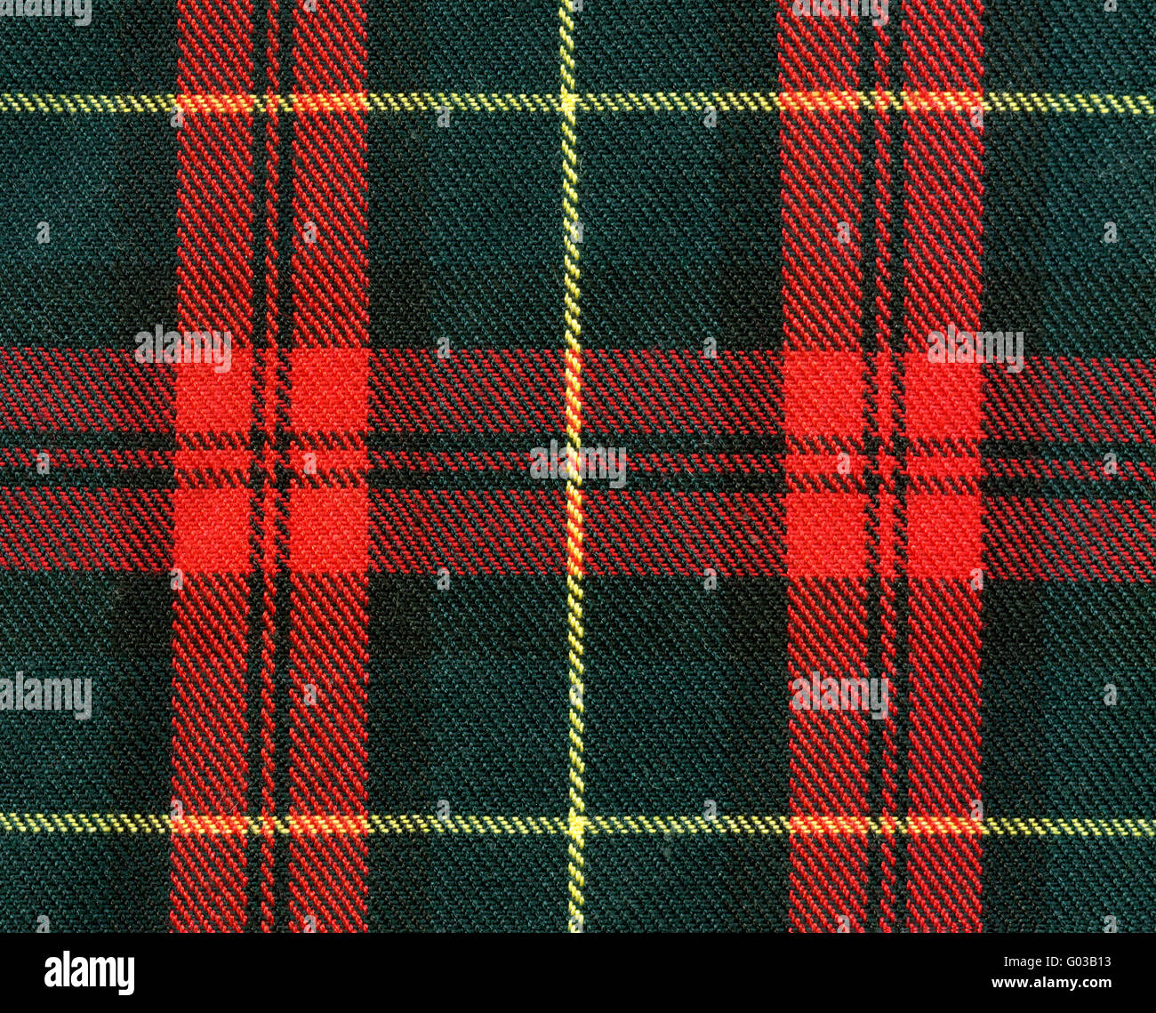 Close-up du matériel vérifié écossais traditionnel Banque D'Images