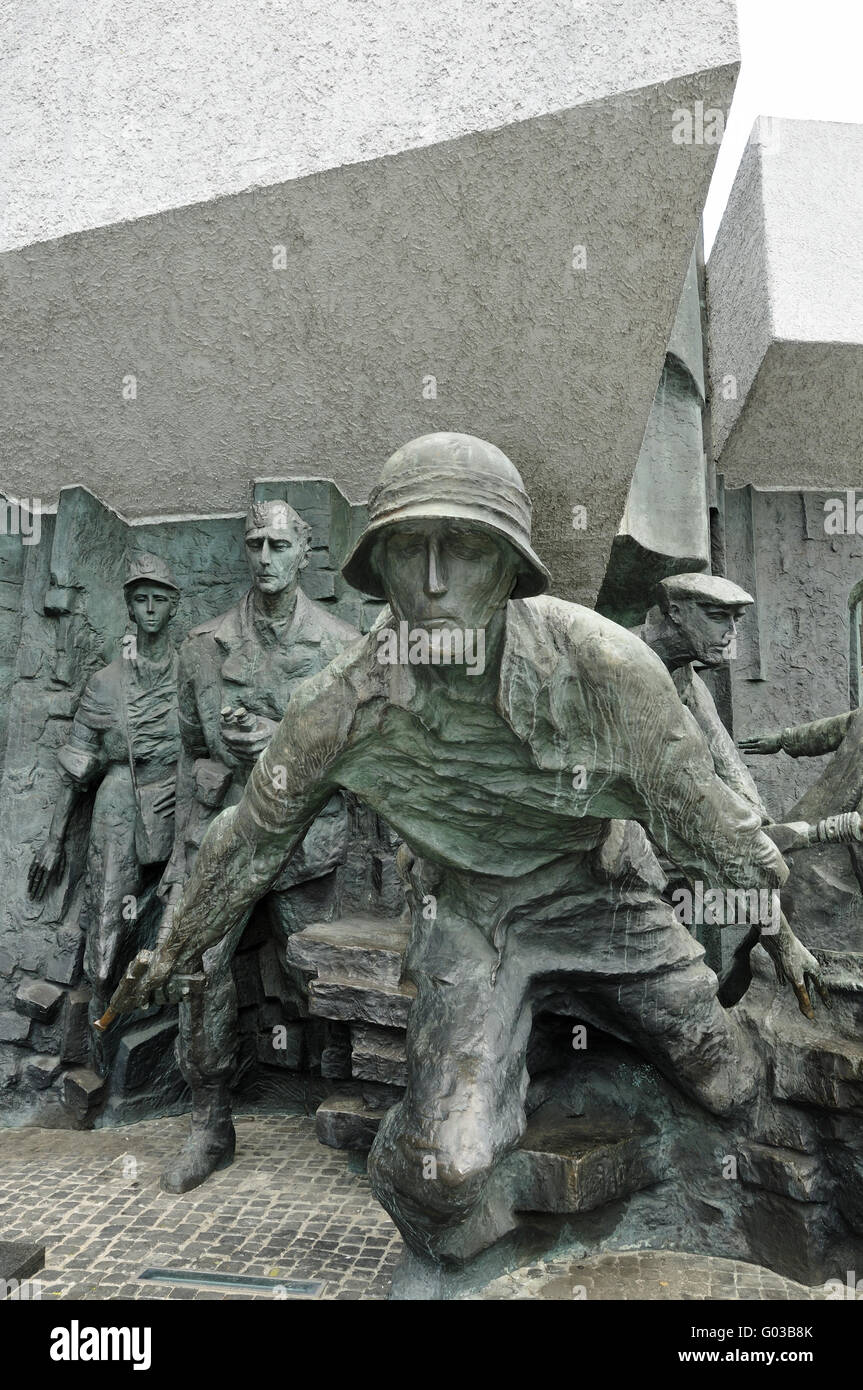 Le monument de l'Insurrection de Varsovie, Pologne Banque D'Images