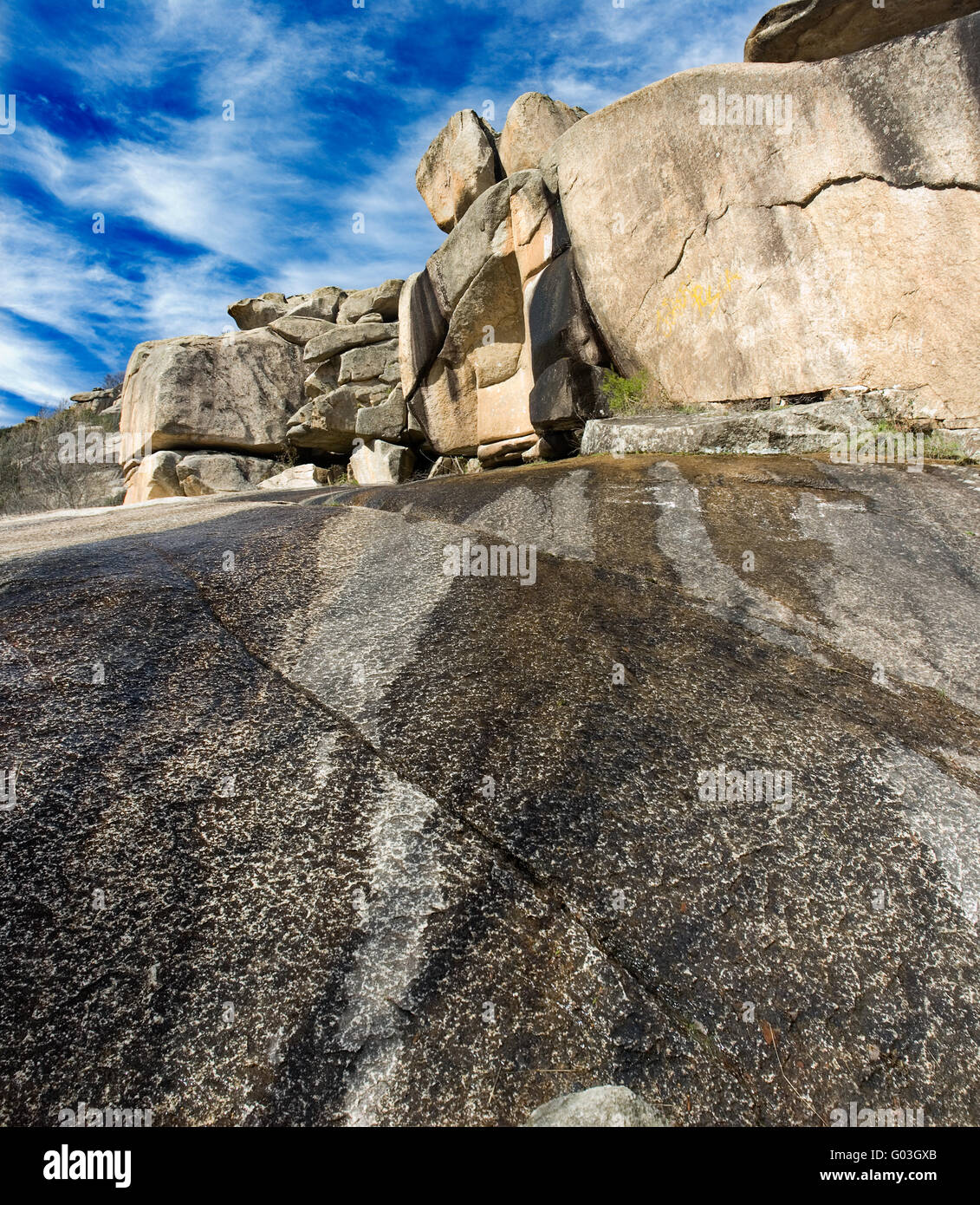 Paysage de montagne de granit Rockscape cloud sky Banque D'Images