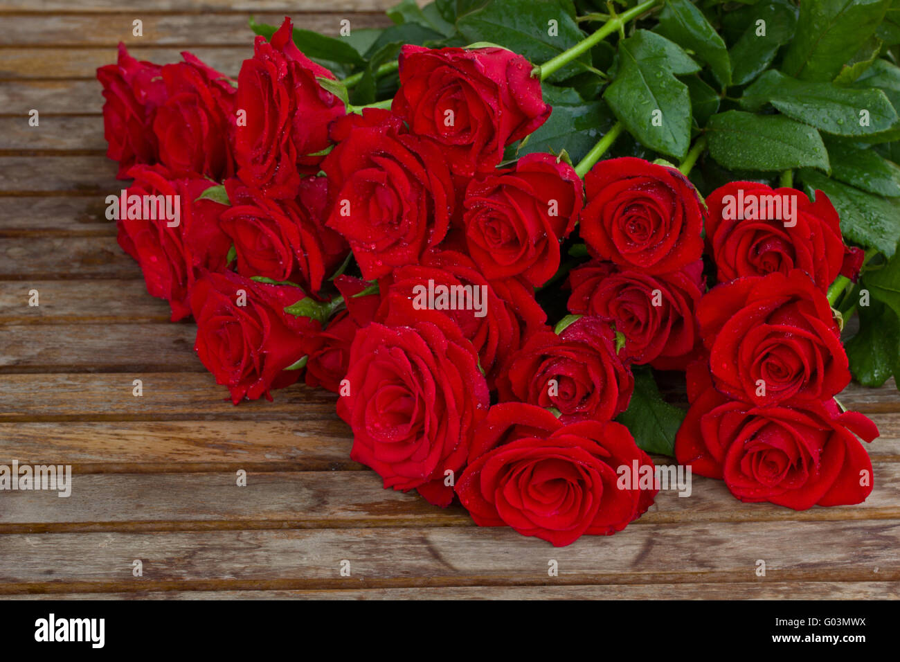 Bouquet de roses rouges Banque D'Images