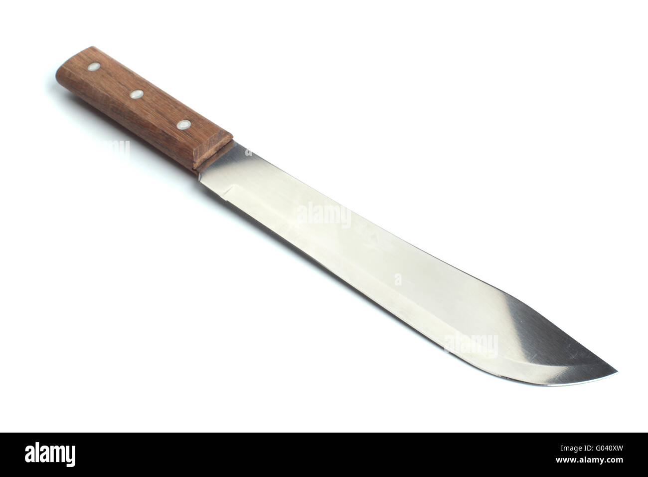 Couteau de cuisine isolé sur fond blanc Banque D'Images