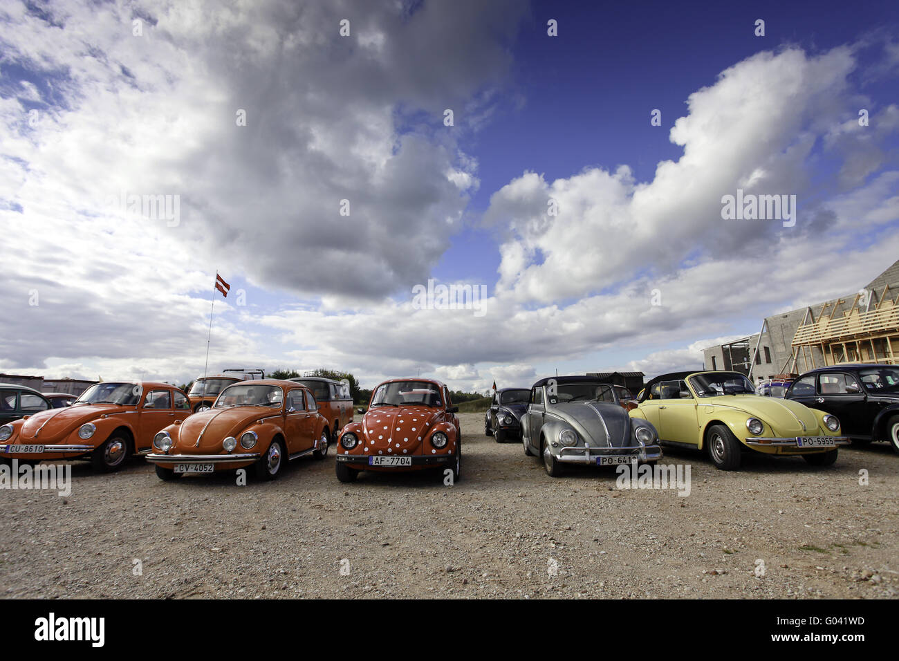 Voitures de VW Beetle Banque D'Images