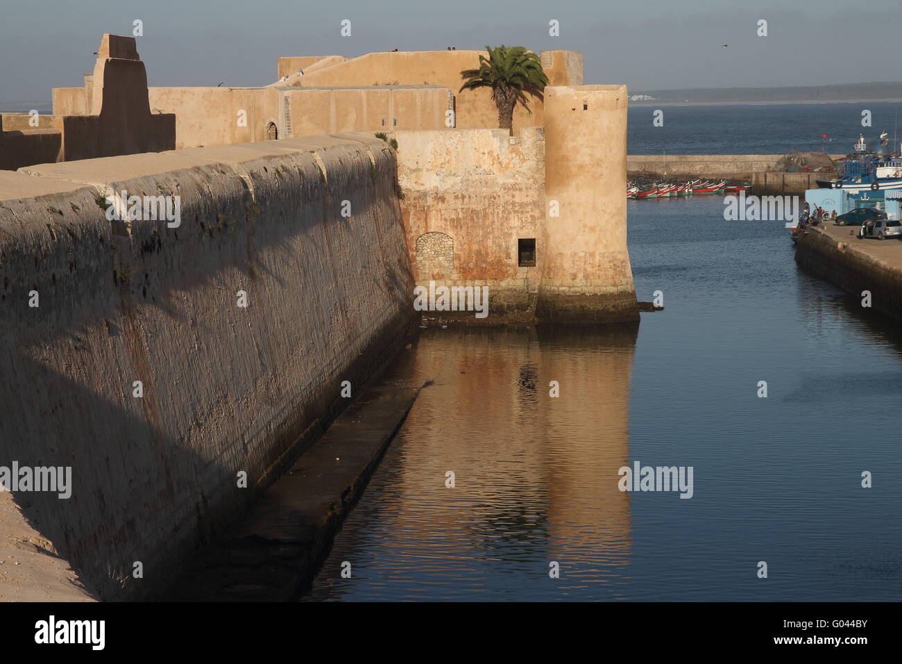 Mur de la ville de la ville fortifiée portugaise de Mazagan. El-Jadida Banque D'Images