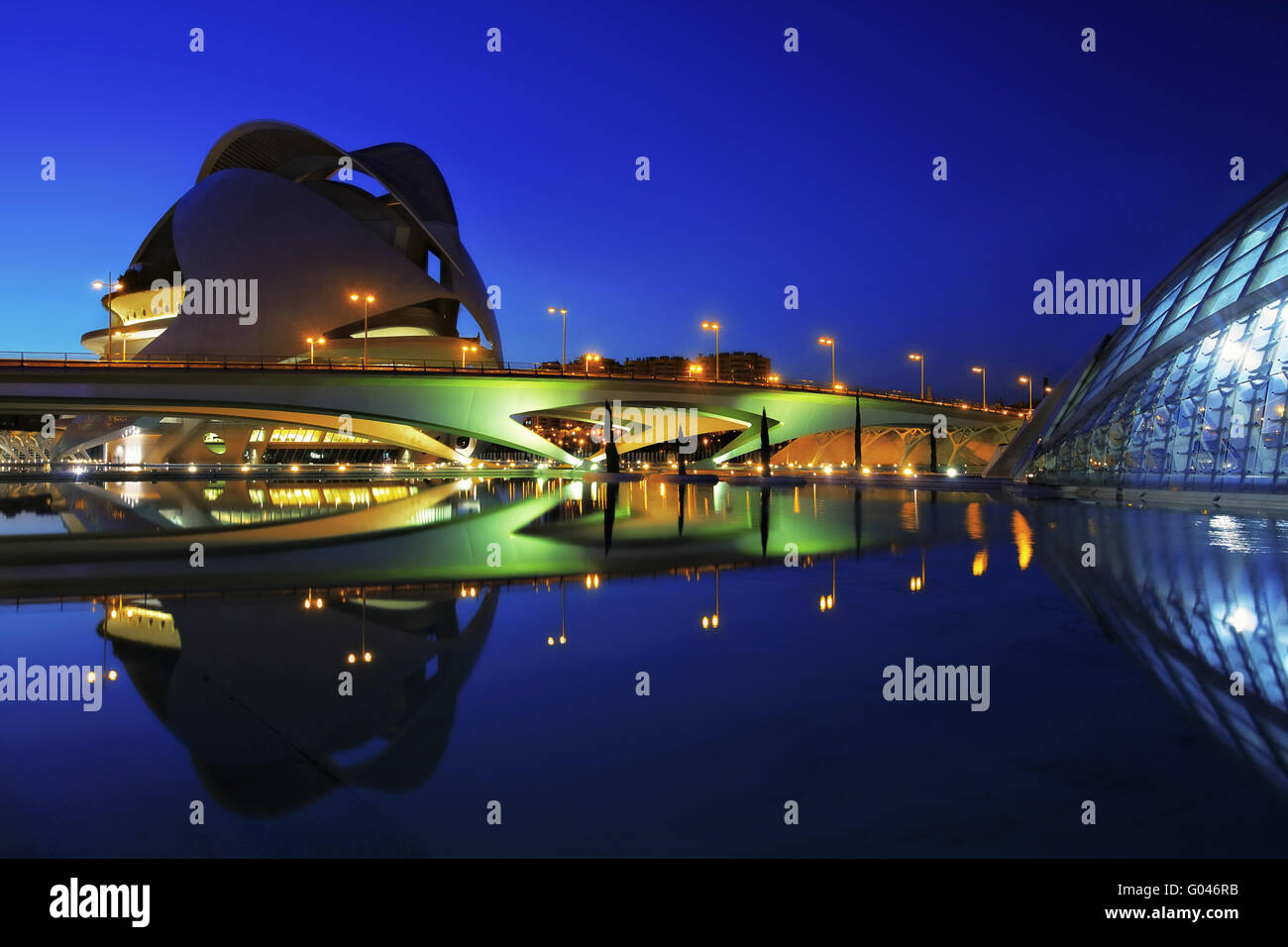 L'espagne, Valence, la Cité des Arts et des Sciences Banque D'Images