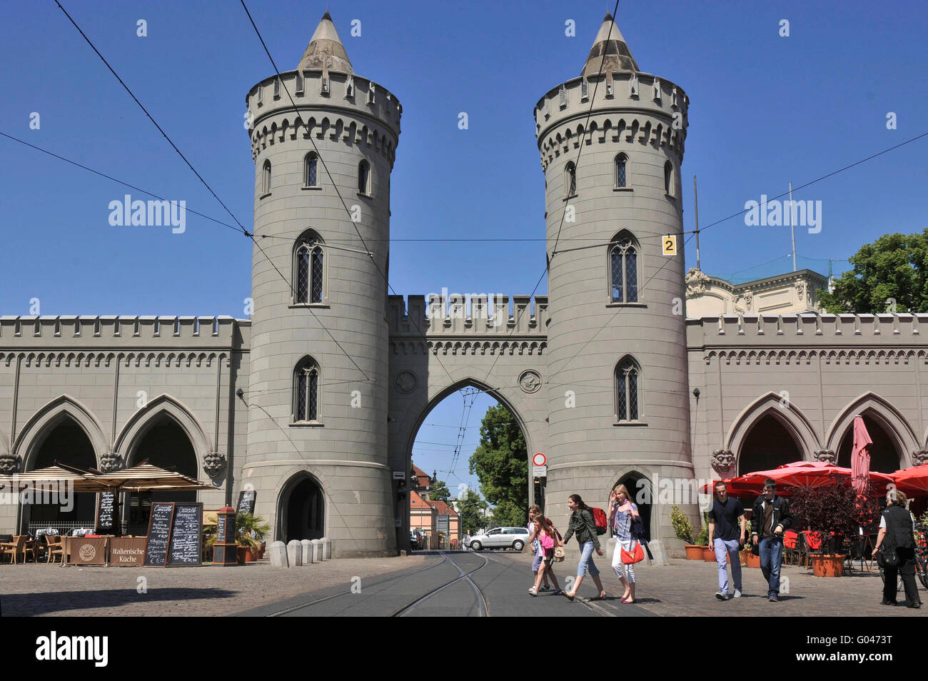 Porte de Nauen, porte de ville, Friedrich-Ebert-Strasse, Potsdam, Brandebourg, Allemagne / Nauener Tor Banque D'Images