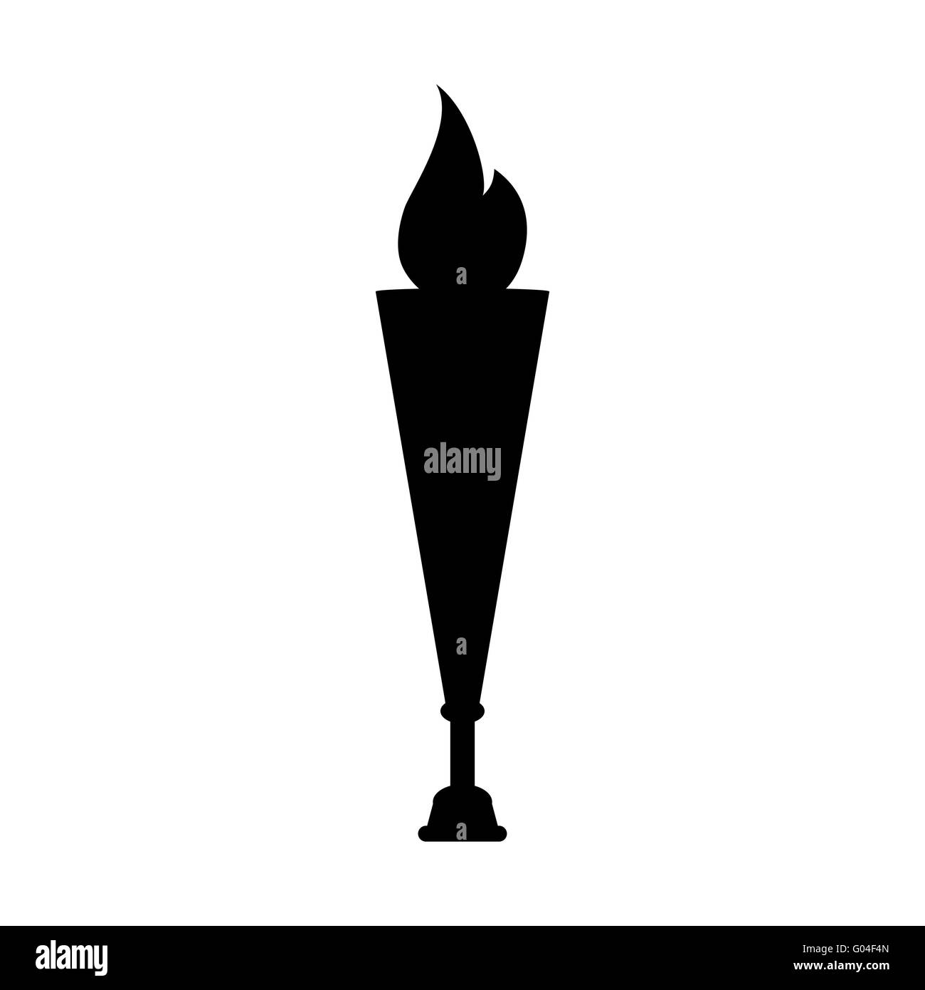 L'icône de feu sur un fond blanc Illustration de Vecteur