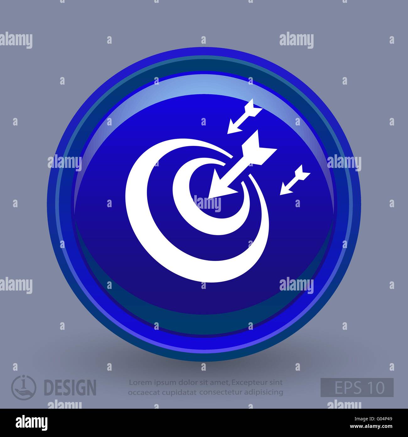 Le pictogramme de la cible Illustration de Vecteur