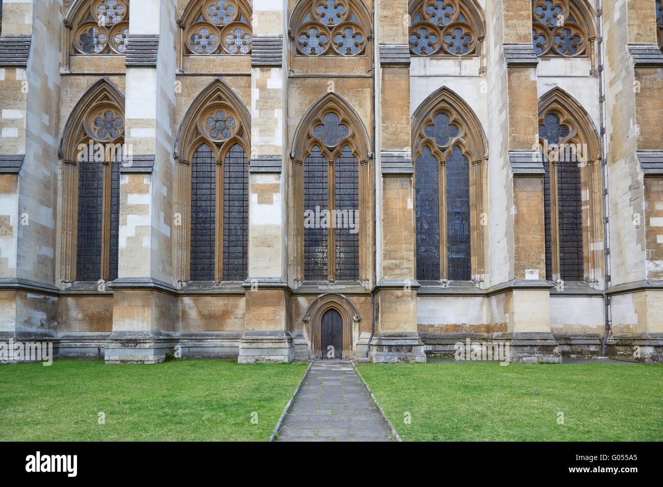 L'Abbaye de Westminster, l'église gothique entrée latérale à Londres Banque D'Images