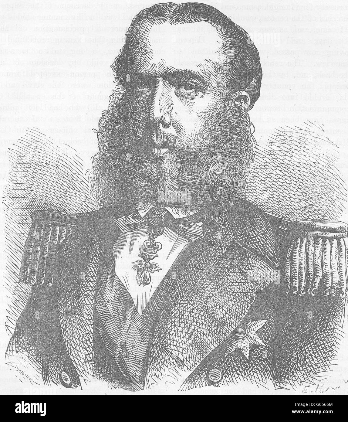 Image : Guerre civile : l'empereur Maximilien, antique print c1880 Banque D'Images