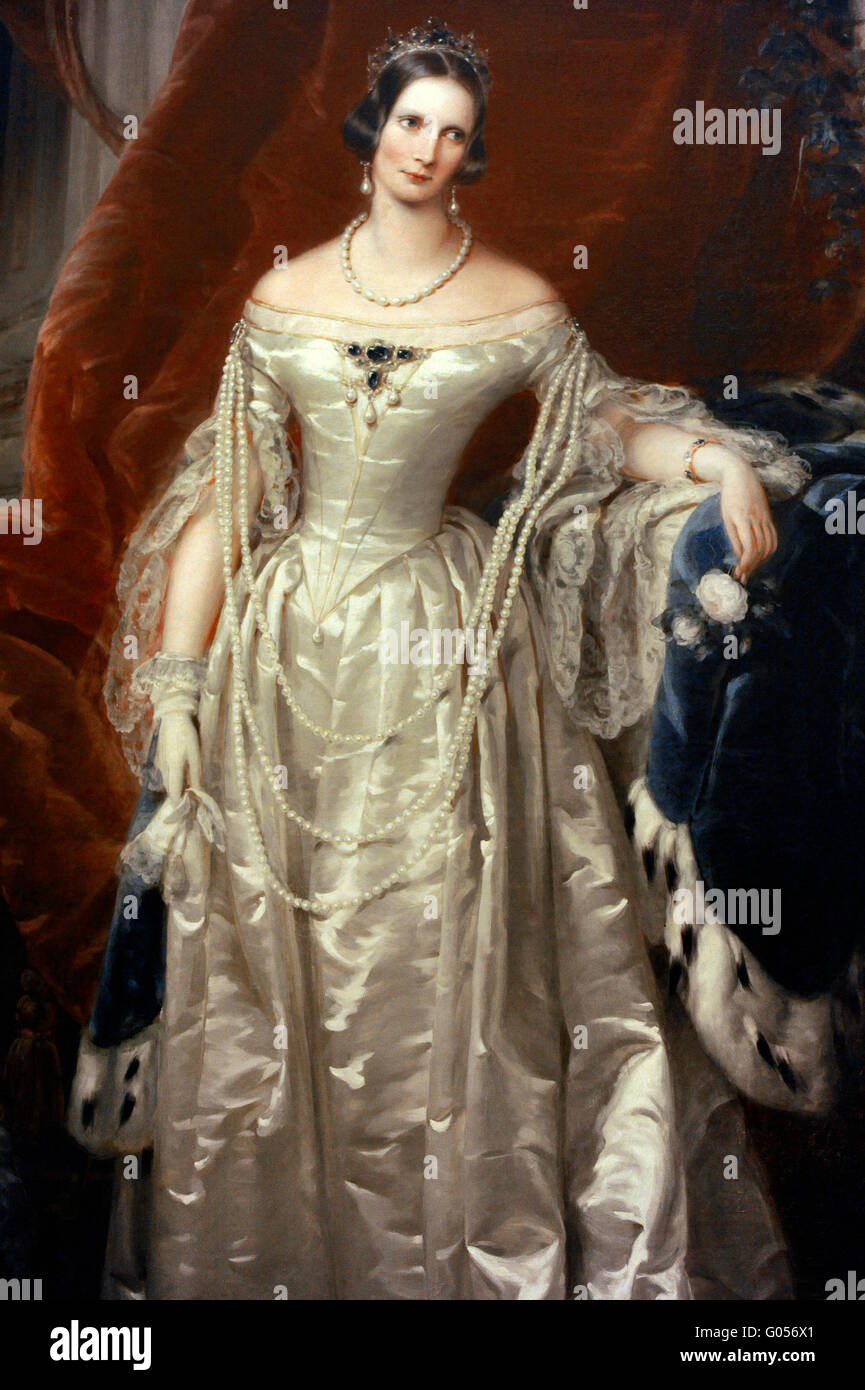 Portrait de l'impératrice Alexandra Feodorovna (1798-1860). Par Christina Robertson (1796-1854), 1840. Huile sur toile. Le Musée de l'Ermitage. Saint Petersburg. La Russie. Banque D'Images