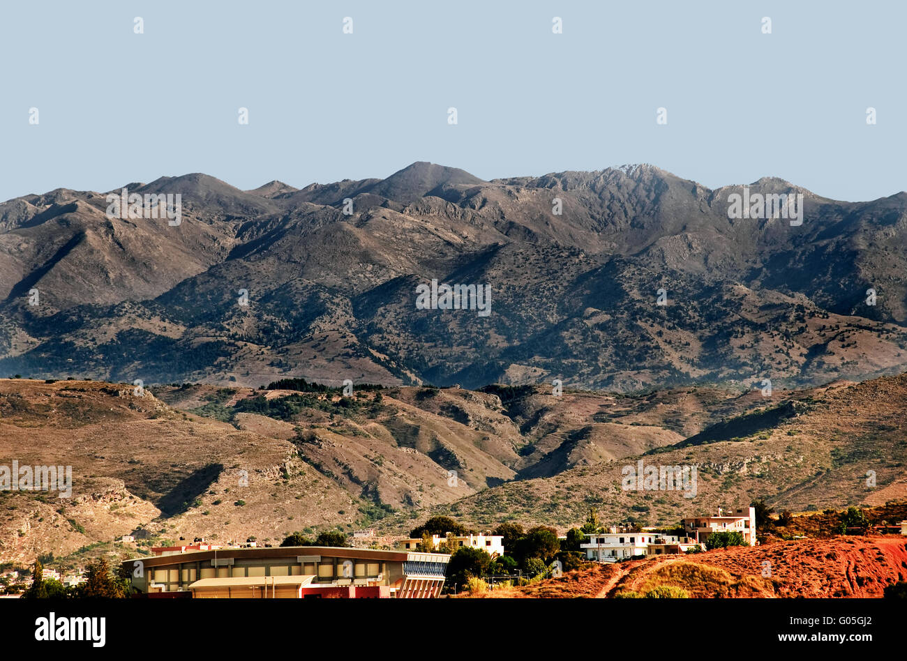 Les montagnes près de Chania en Crète de l'ouest Banque D'Images
