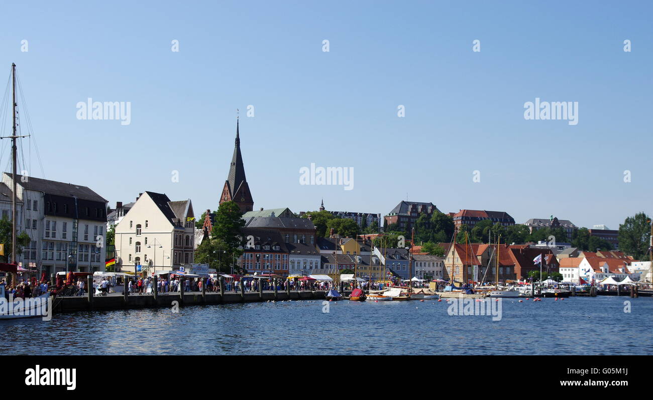 Ville frontière Flensburg Banque D'Images