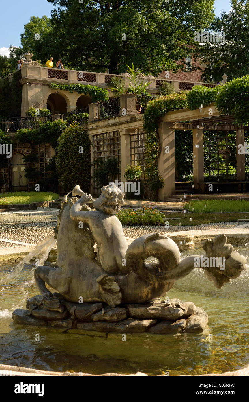 Les jardins à Dumbarton Oaks. Washington, DC. USA Banque D'Images