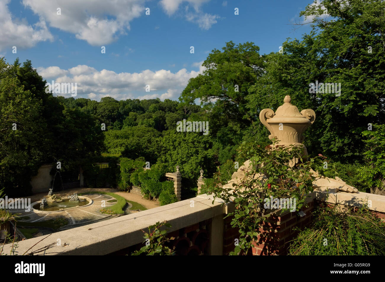 Les jardins à Dumbarton Oaks. Washington, DC. USA Banque D'Images