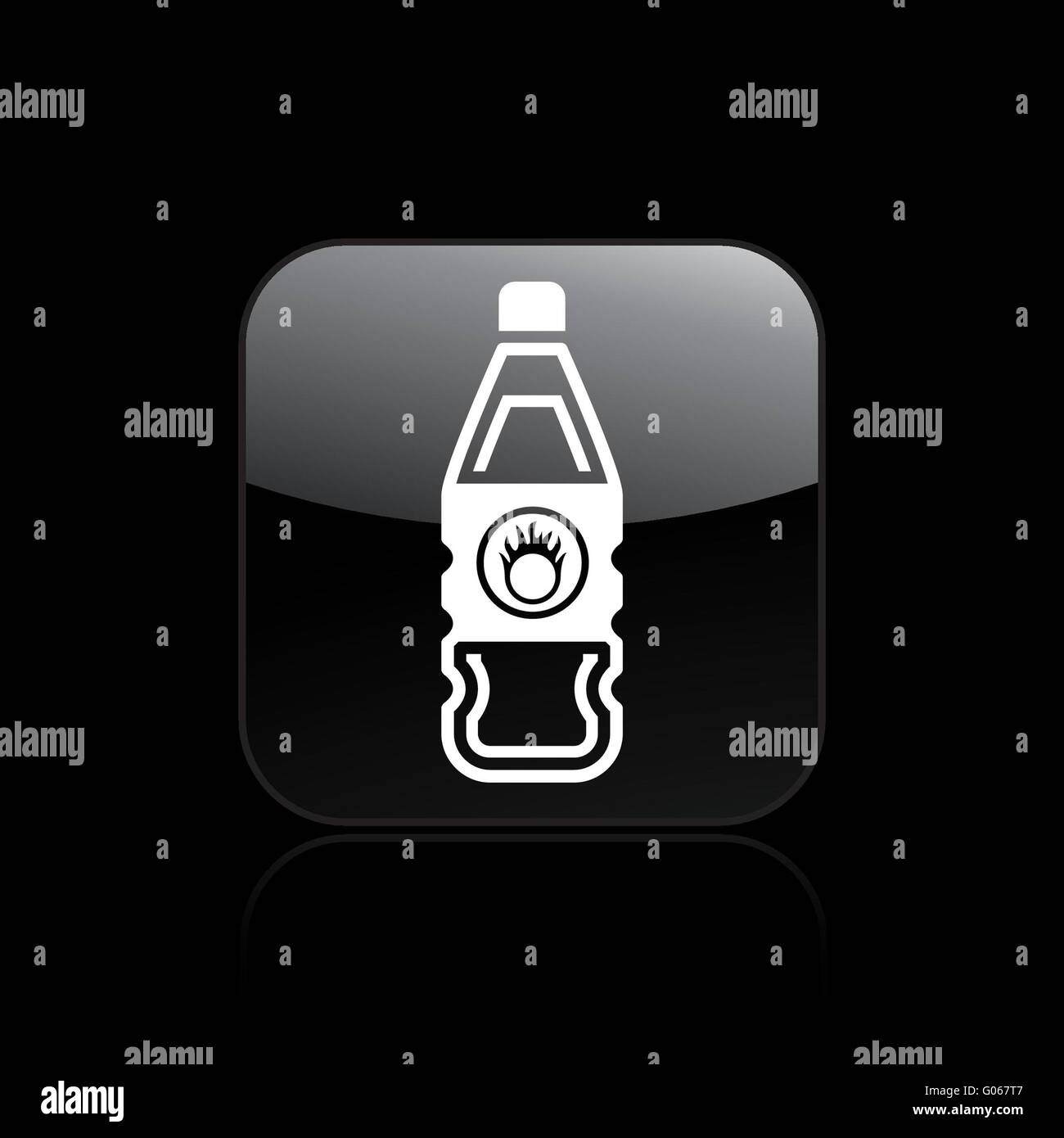 Vector illustration de l'icône unique bouteille dangereuses Banque D'Images