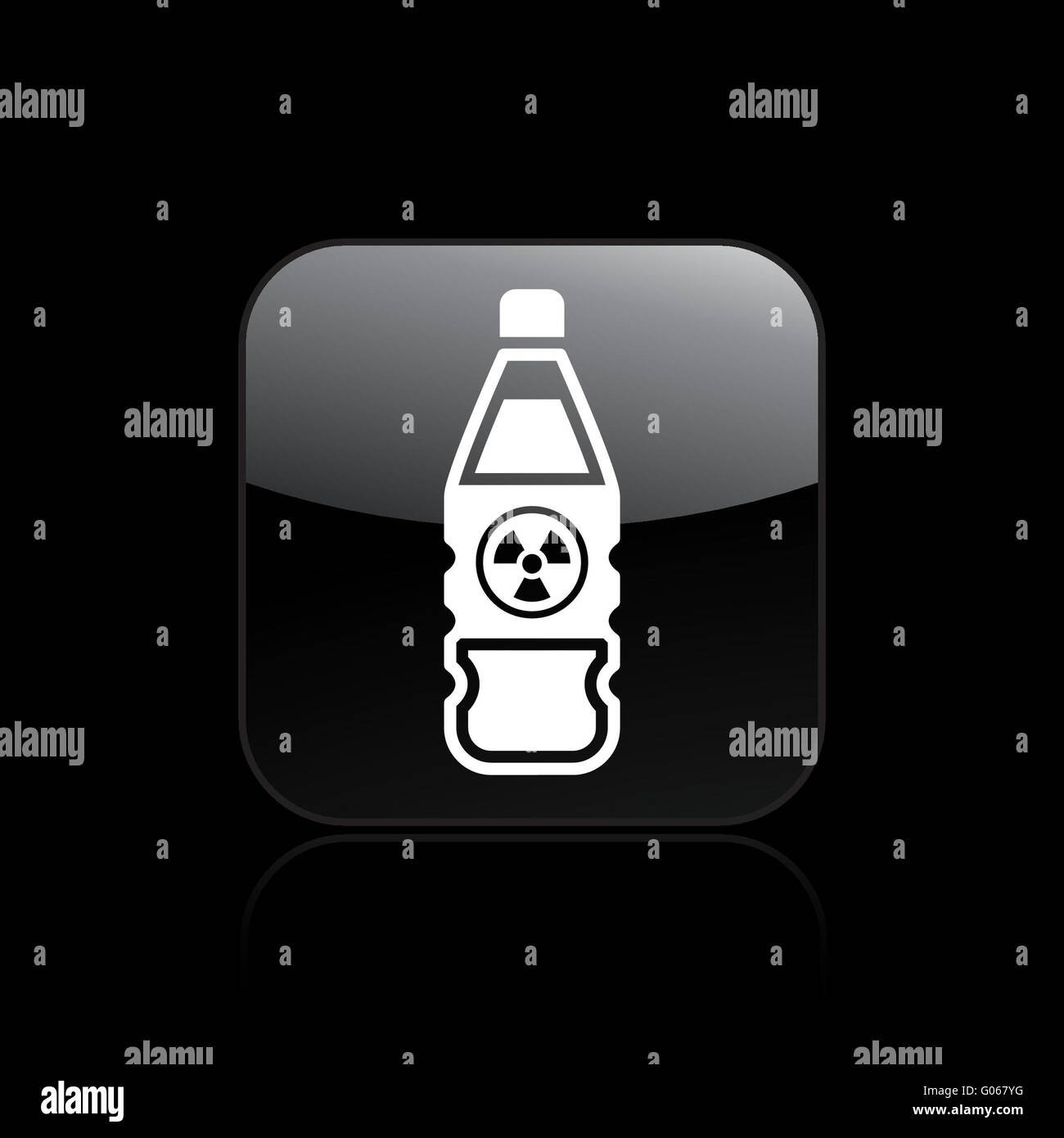 Vector illustration de l'icône en forme de bouteille nucléaires isolées Banque D'Images