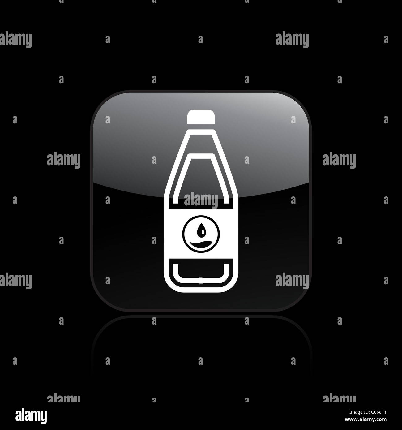 Vector illustration de l'icône en forme de bouteille de liquide unique Banque D'Images